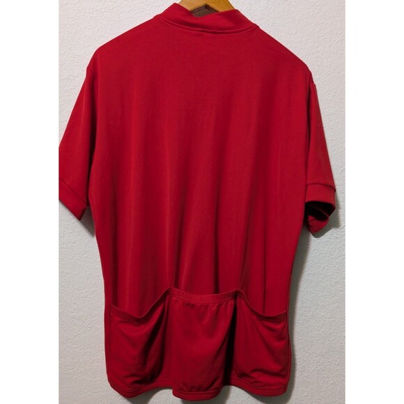 Canari Cycling Shirt Men's Extra Large Short Sleeve Red 1/4 Zipper (627) - Picture 2 of 3